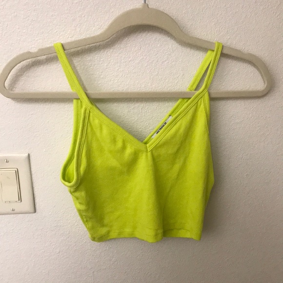 zara neon crop top